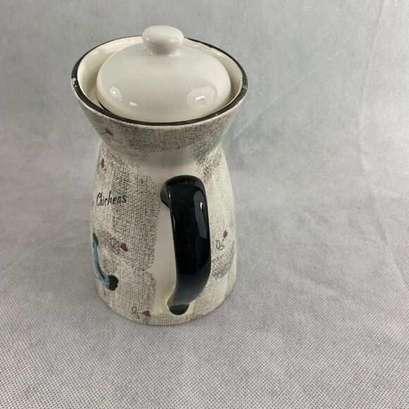 Vintage‎ Chicken-Themed Ceramic Coffee Pot with lid - Picture 5 of 5